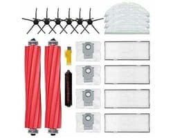 Accessoires Geschikt voor de Roborock S7 Pro Ultra, S7 Max Ultra en S7 MaxV Ultra robotstofzuiger - Reserveonderdelen - 20 stuks: 2 hoofdborstels, 4 filters, 6 zijborstels, 4 doekjes en 4 stofzakken - 2 beoordelingen