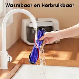 Stofzuigermond - Geschikt voor Dyson V8/V10/V11/V15/G5 - Groen Led - Wasbare borstel - Wasbare borstel - Stofzuigeraccessoires - Blauw — thumbnail 2
