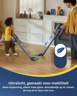 Steelstofzuiger Draadloos - Stofzuiger Zonder Zak op Accu - Inclusief Opzetstukken — thumbnail 4