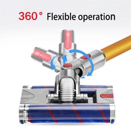 Dual Head Zuigmond met zachte roller - Soft Doek Roller Borstel - geschikt voor Dyson V7 / V8 / V10 / V11 / V15 Series Steelstofzuigers — thumbnail 4
