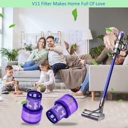 Geschikt voor Vervangende filters voor de Dyson V11 Torque Drive draadloze stofzuiger, compatibel met de Dyson V11 SV14 Animal en V15 Detect draadloze stofzuigermodellen, onderdeelnr. 970013-02, 2 stuks-Belle's product — thumbnail 2