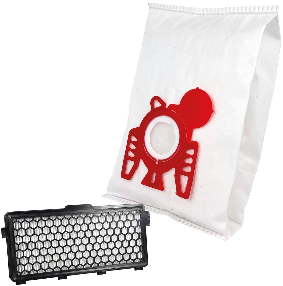 Multaparts® stofzuigerzakken geschikt voor Miele FJM -5 stuks + HEPA filter- | Made in Europe | Passend in o.a. Complete C1, Compact C1 & Compact C2, S241, S290, S300, S500, S700, S4 (S4000 > S4999), S6 (S6000 > S6999), 9917710, MI30, NR57+ — afbeelding 1