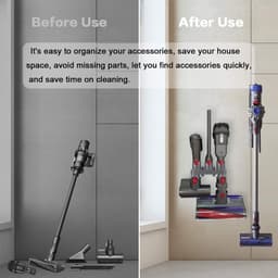 Ophangsysteem geschikt voor Dyson V7 V8 V10 V11 - Accessoire Houder - Voor 5 opzetstukken - Wandhouder Accessoires onderdelen - Muurbeugel - Muurhouder - Docking station - Onderdelen - Voor Steelstofzuiger — thumbnail 4