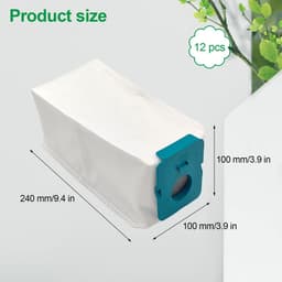 Stofzuigerzakken - 12x Stofzuigerzakken geschikt voor Samsung Bespoke Jet VCA-ADB95 Clean Station VS20A95923W reserveonderdelen - Geschikt Voor VCA-ADB95 Stofzuiger Filter Zakken - Stofzuigen - Huishouden — thumbnail 4