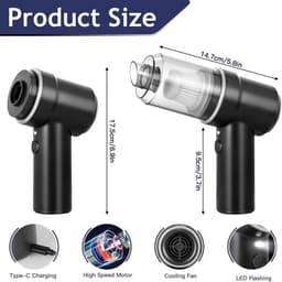 Lexium Kruimeldief snoerloos – Kruimeldief met steel – Nat&Droog – Handstofzuiger – Extreme zuigkracht – Kruimeldief snoerloos – Kruimelzuiger – Jouw ultieme schoonmaakpartner – Kruimelzuiger – Autostofzuiger – Handstofzuiger - Draadloos — thumbnail 2