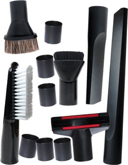 Dparts 6-delig stofzuiger hulpstukken set - geschikt voor Miele Philips AEG Karcher Bosch Numatic Nilfisk - plumeau - meubelborstel - spleetzuigmond - stofzuigermond - stofzuigermondstuk - stofzuigervoet - borstel - universeel opzetstuk zuigmond — thumbnail 2