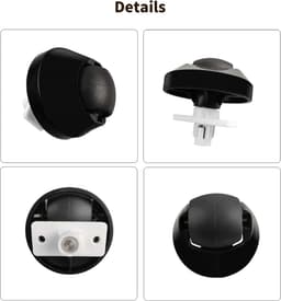 Geschikt voor Roborock stofzuigerrobot S65/S55 Max/S65 Pure/S45 Max/S70/S75/S7/T7S/G10/G20/S8 Pro Ultra - Robotstofzuiger Voorwiel - stil, geluidsarm (zwart) — thumbnail 4