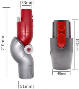 2 Stuks Vervangende Adapter - Geschikt Voor Dyson V7 V8 V10 V11 V15 Stofzuigeraccessoires - Adapter - Hoek Opzetstuk - Geschiktvoor Het Reinigen Van Vloeren En Hoeken - 1 Bovenste Adapter, 1 Onderste Adapter — thumbnail 2