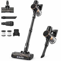 ITRONIQ Steelstofzuiger Draadloos – 45 kPa Sterke Zuigkracht – 50 Min – Anti-Knoop – HEPA Filter – LED – Zelfstaand – Zwart — thumbnail 1