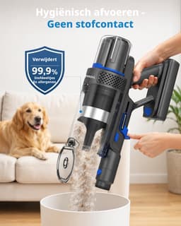 Ateroll Steelstofzuiger Draadloos -45000Pa - 60 Minuten - 9 in 1 - Afneembare Batterij — thumbnail 2