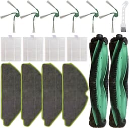 Vervangingsonderdelen, compatibel met iRobot Roomba 115 Combo / 115 Combo+ robotstofzuigers: 2 rolborstels, 4 filters, 4 dweilpads, 6 zijborstels, 1 reinigingsborstel, 17 stuks. — thumbnail 1