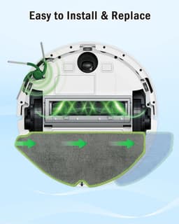 Vervangingsonderdelen, compatibel met iRobot Roomba 115 Combo / 115 Combo+ robotstofzuigers: 2 rolborstels, 4 filters, 4 dweilpads, 6 zijborstels, 1 reinigingsborstel, 17 stuks. — thumbnail 5