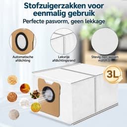 Robotstofzuiger Accessoireset 13 Stuks - Geschikt voor Eufy C10 - 1 Hoofdborstel, 4 Zijborstels, 4 Filters & 4 Stofzakken — thumbnail 5