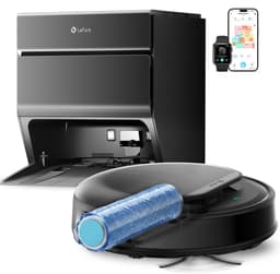 Lefant -M5 MAX -Robotstofzuiger met dweilfunctie - 23.000 Pa zuigkracht -dToF obstakelherkenning -automatisch leegstation zelfreinigend station-warmwatermopwas 75 ℃`）-huisdierharen- harde vloeren-laagpolig tapijt-laag meubilair-App-bediening-zwart — thumbnail 1