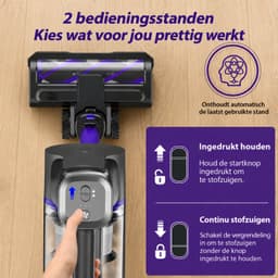 Grenintol Steelstofzuiger Draadloos – 60 Min Accuduur – Steelstofzuiger – 4 stuks HEPA-filters – 65.000 Pa – Stofzuiger zonder zak – 3 Opzetstukken – Slechts 1.6 kg – Voor Tapijten en Harde Vloer – Paars — thumbnail 4