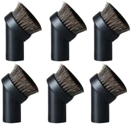 6 stuks Ronde Stofborstel - Europese versie van de stofzuigerborstel - Stofzuigerborstels Paardenhaar - binnendiameter 32 mm - Geschikt voor Philips - AEG - Bosch - Siemens - Miele - Panasonic - Rowenta — thumbnail 1