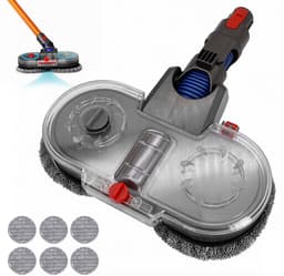 Dweilaccessoire voor Dyson V7 V8 V10 V11 stofzuigers - Inclusief 6 dweildoeken – Vloerdweil – Nat & Droog – Vloerreiniging – Grijs — thumbnail 1