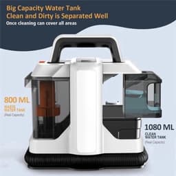 Zetelreiniger - Stofzuiger - Vacuum Cleaner - Tapijtreiniger - Handheld Spot Cleaner - 750W High Power - 15KPa - Vlekverwijderaar voor Toilet, Bankstellen en Meubels – 400W EU Plug — thumbnail 1