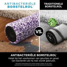 Draadloze Vloerreiniger – Vloerreiniger Zonder Snoer – Nat Droog Reiniger – Vloerzuiger – Dweilstofzuiger – Antimicrobiële Borstelrol – Geur-Neutraliserende Reinigingsoplossing — thumbnail 3