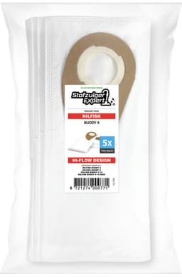 5x Stofzuigerzakken geschikt voor Nilfisk Buddy II, Buddy 2, Buddy II 12 en Buddy II 18 INOX - Stofzuigerzak van Professioneel Microfiber Kwaliteit - Zakken van stevig materiaal met verbeterde prestaties - — thumbnail 2