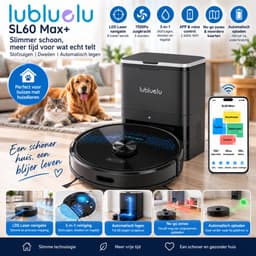 Lubluelu SL60 Max+ Robotstofzuiger met Dweilfunctie – 7500Pa – LDS Lasernavigatie – Automatisch Legen – App & Spraakbediening — thumbnail 3