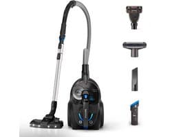 Philips Stofzuiger zonder Zak FC9747/09 - Zuigmond met LED Verlichting - Lang Snoer - Alle Vloertypen - Met HEPA 13 Allergiefilter - Incl 3 Extra Mondstukken - Zwart