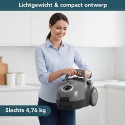Stofzuiger Zonder Zak - Stofzuiger - Compact en Licht - Zwart/Grijs - 33cm x 25cm x 42cm — thumbnail 5