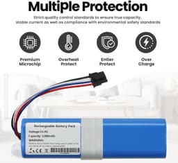 Accu voor D9 D10 Plus L10 Pro Stofzuiger 5200mAh — thumbnail 3