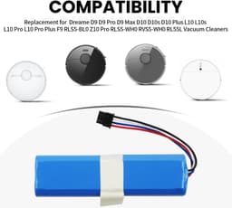Accu voor D9 D10 Plus L10 Pro Stofzuiger 5200mAh — thumbnail 2