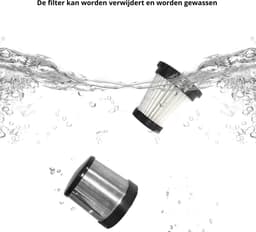 LEXO® - Kruimeldief PRO25- Draadloos opladen - 5 Opzet Stukken - 12000PA - Zwart - AutoStofzuiger - Mini Stofzuiger - HEPA Filter - Met Oplaadstation - EasyClean - Zwart - Met Blaasfunctie om bv luchtbed op te blazen — thumbnail 4