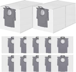 12 Stuks Stofzuigerzakken geschikt voor Roborock Q Revo/Qrevo S/Qrevo Pro/Qrevo Master/Qrevo Plus/Qrevo Curv/S8 MaxV Ultra/Saros 10R/QV 35S/35A/QR 598/798 Stofzuiger - Stofzuigerzak - Stofzuigerzakken - 3 L Grote Capaciteit Wegwerpzakken Vervanging — thumbnail 1
