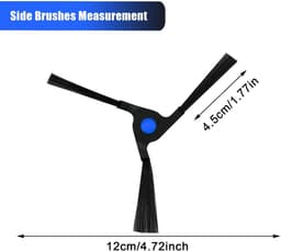 6 Stuks Zijborstels geschikt voor ECOVACS X2/X2 Pro/X2 Omni/X2 Combo - Stofzuigeronderdelen — thumbnail 2
