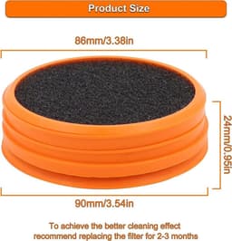 Vijf vervangingsfilters voor de draadloze Philips Geschikt voor SpeedPro en SpeedPro Aqua stofzuigers, modelnummer FC8009/01. Ook inbegrepen zijn filters die geschikt zijn voor de Philips modellen FC6726, FC6727, FC6723 — thumbnail 2