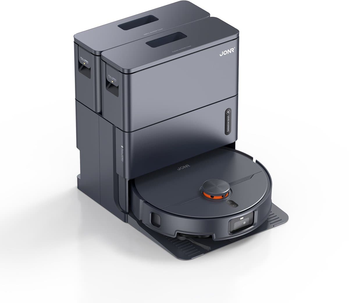 JONR X1 Max All-in-One Robotstofzuiger, Uitschuifbare dubbele armen met 20 kPa zuigkracht, 75 ℃ dynamische heetwaterreiniging + 45 ℃ heteluchtdroging, Klitvrije haarverwijdering, AI-obstakelvermijding — afbeelding 1
