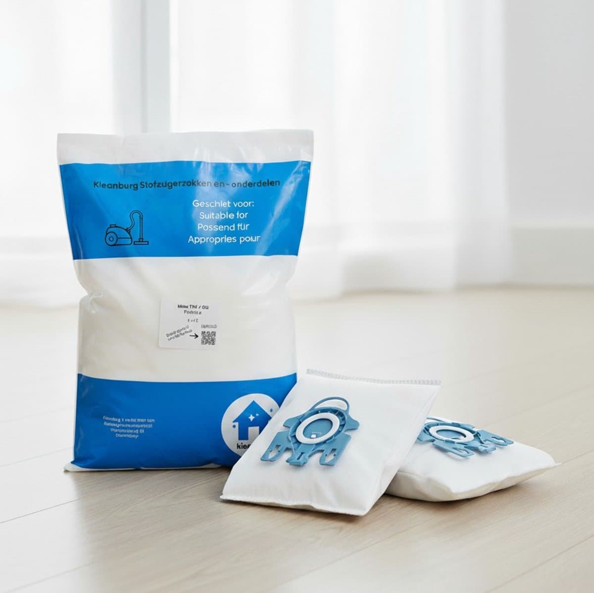 Kleanburg® Stofzuigerzakken geschikt voor Miele C1, C2, C3, S5, S8 - 4 zakken en 1 AirClean filter- Miele 991730 - Gelijk aan Originele Kwaliteit — afbeelding 1
