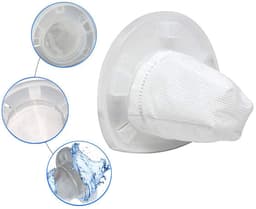 6 stuks - Stofzuigerfilterpatronen - Geschikt voor HEPA-vervangingsfilters - Compatibel met Black & Decker VF110 - Filteraccessoires - Wit — thumbnail 2