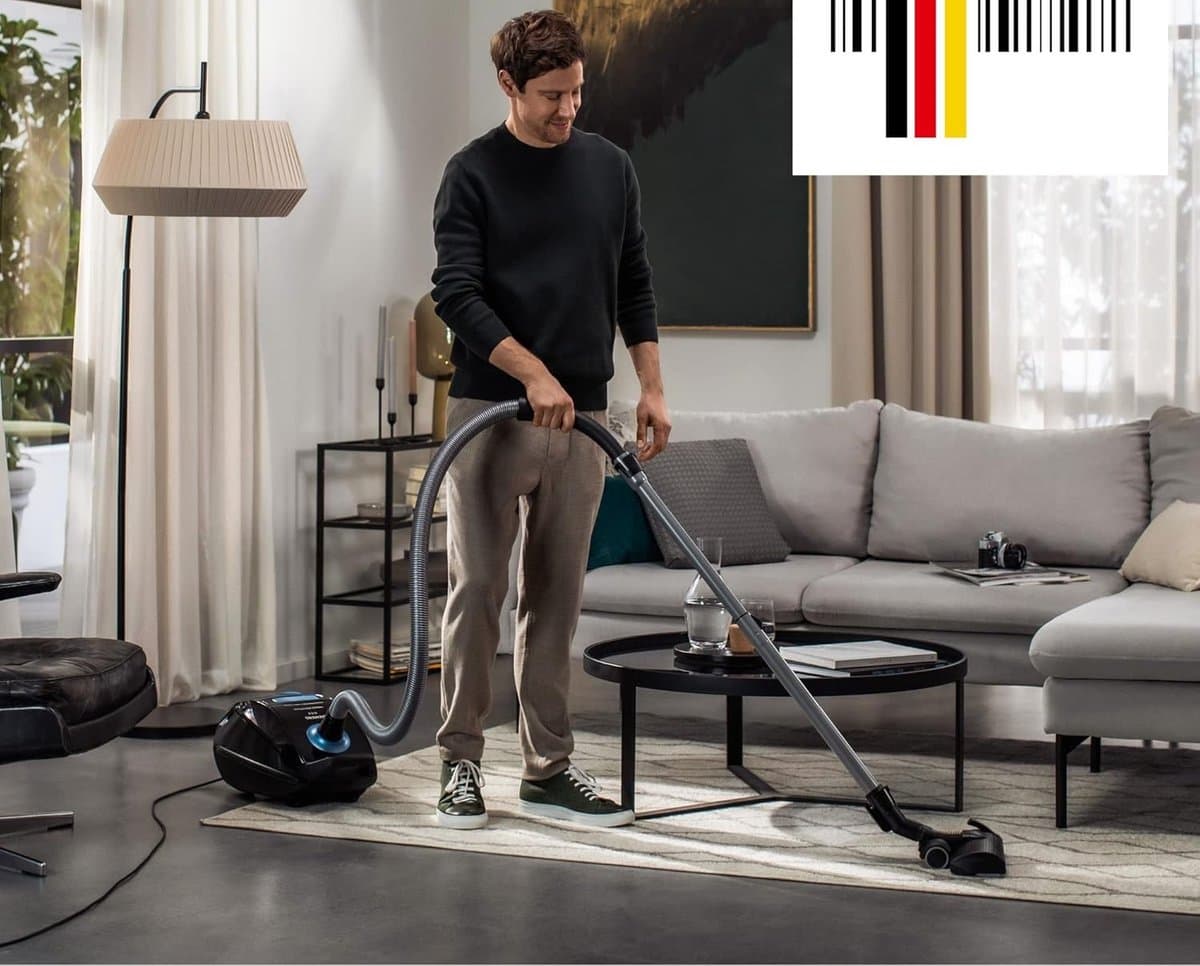 SilencePower Q5.0 Premium Stofzuiger 850W – Extreme Stil – HEPA Hygiënefilter – 4L Stofzak – 13m Actieradius – Incl. Mondstukken – Anti-Allergie – Zwart | Merk — afbeelding 1