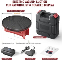 Elektrische vacuümlifter met hoge draagkracht - ideaal voor glas, tegels en marmer — thumbnail 5
