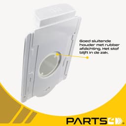 5 Stofzuigerzakken PARTS4® geschikt voor Samsung Cleaning stations i.c.m. Jet 60 Turbo, Jet 70 Complete, Jet 70 Turbo, Jet 75 Complete, Jet 75 Pro, Jet 90 Complete Extra, Jet 90e Pet | Alternatief voor origineel nummer VCA-ADB90 — thumbnail 4