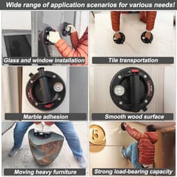 Professionele Vacuümzuigheffer met Manometer voor Zwaar Glas en Tegels - Draagvermogen 200kg — thumbnail 3