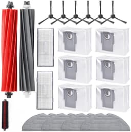 Accessoireset Voor Roborock S8 Pro Ultra, 6 Stofzakken, 2 Hoofdborstels, 6 Zijborstels, 2 Filters, 4 Dweildoeken, 1 Hoofdborstel, Reserveonderdelen Voor Robotstofzuigers, Accessoires — thumbnail 1