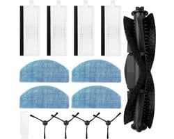 Cosensi - Accessoireset voor Robotstofzuiger - Reserveonderdelen - 1 Rolborstel - 4 Filters - 4 Dweilpads - 4 Zijborstels - 1 Schone borstel
