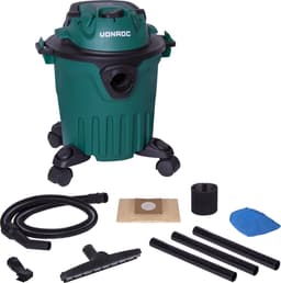 VONROC Compacte nat- en droogzuiger / stofzuiger - 1000W – Blaasfunctie – 12L tank - 5m stroomkabel — thumbnail 2