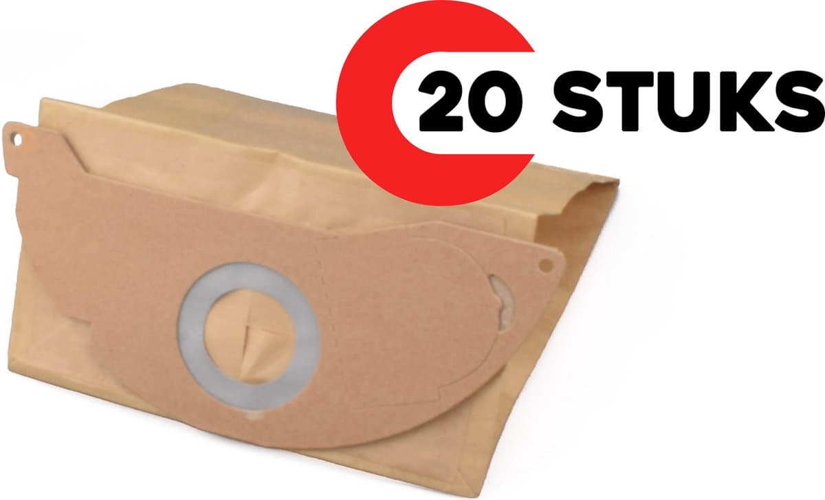 Geschikt voor KARCHER. voordeelpak 2 x 10 stuks. Stofzuigerzakken voor WD2, KNT2, 6.904-322.0, KFI222, Papier. COVAKO Merk — afbeelding 1