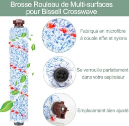5-delige borstelrolvervangingsset geschikt voor Bissell Crosswave-filters 17132 en 2225N-serie Bissell Crosswave-reinigingsaccessoires — thumbnail 5