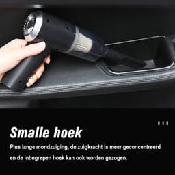EAFC Auto stofzuiger draadloos - Kruimeldief - 2-in-1 draadloze handstofzuiger - Mini draadloze stofzuiger - Cadeau voor mannen - Air Duster - Droog & Nat - Autostofzuiger - USB C - Zwart — thumbnail 5