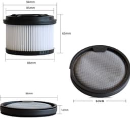 4 stuks - Filterwatten - Filtermateriaal -Filter katoen,Geschikt voor Dreame T10/T20/T30/V12S/V16S/G9/G10（2 filterwatten + 1 filter + 1 reinigingsborstel） — thumbnail 2