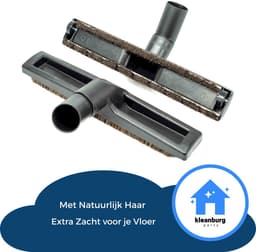 Kleanburg® Universele Parketborstel met Paardenhaar 32–35 mm inclusief paspijpje - Voor parket, hout, laminaat en tegels geschikt voor Miele - Bosch - Inventum - Numatic - Philips - Nilfisk en vele anderen. — thumbnail 3