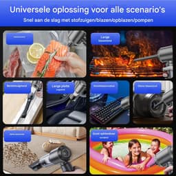 TOVBMUP Handheld - Stofzuiger - Auto-oplaadbare stofzuiger - 15000PA - Draadloze stofzuiger - 3 snelheden - Perslucht - Geschikt voor auto, keuken, bank, kantoor, huis — thumbnail 4
