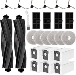 25 stuks accessoires gescht voor Dreame L10s Ultra Gen 2/L10s Pro Ultra Heat / X30 Ultra / Mova E30 Ultra robotstofzuiger, reserveonderdelen, accessoireset, hoofdborstel, stofzak, zijborstels — thumbnail 1